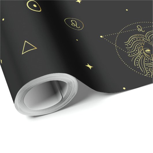 Leo zodiac horoscope-stertekengradiënt cadeaupapier (Rol Hoek)