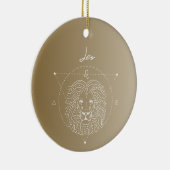 Leo zodiac horoscope-stertekengradiënt keramisch ornament (Rechts)