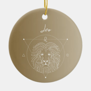 Leo zodiac horoscope-stertekengradiënt keramisch ornament