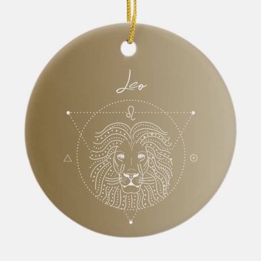 Leo zodiac horoscope-stertekengradiënt keramisch ornament (Voorkant)