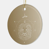 Leo zodiac horoscope-stertekengradiënt keramisch ornament (Links)