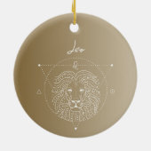 Leo zodiac horoscope-stertekengradiënt keramisch ornament (Achterkant)