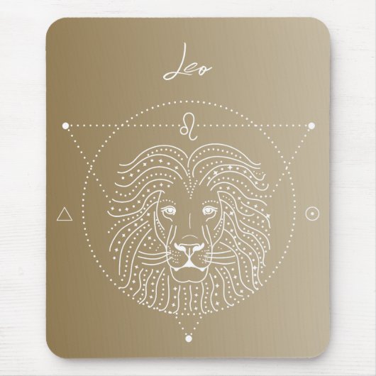 Leo zodiac horoscope-stertekengradiënt muismat (Voorkant)