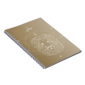 Leo zodiac horoscope-stertekengradiënt notitieboek (Rechterzijde)