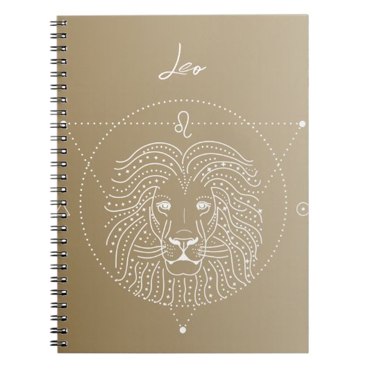 Leo zodiac horoscope-stertekengradiënt notitieboek (Voorkant)