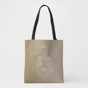 Leo zodiac horoscope-stertekengradiënt tote bag