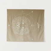 Leo zodiac horoscope-stertekengradiënt wandkleed (Voorkant (horizontaal))