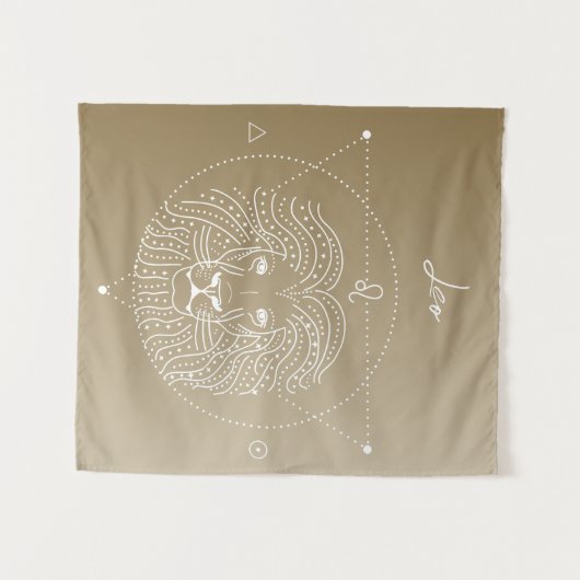 Leo zodiac horoscope-stertekengradiënt wandkleed (Voorkant (horizontaal))