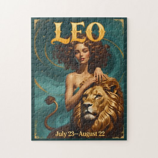 Leo Zodiac Jigsaw Juli/Augustus Leeuw Gift Legpuzzel (Verticaal)