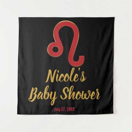 LEO Zodiac juli augustus astrologie feest achtergr Wandkleed (Voorkant)