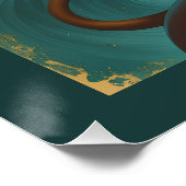 Leo Zodiac Juli Augustus Verjaardag Leeuw Perfect Poster (Hoek)