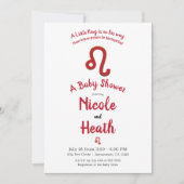 LEO Zodiac June August Astrology Baby shower Kaart (Voorkant)