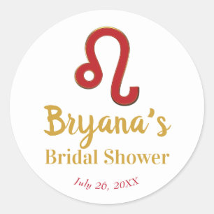 LEO Zodiac June August Astrology Vrijgezellenfeest Ronde Sticker