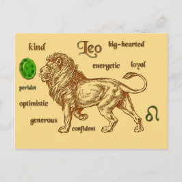Leo zodiac karakteristieken briefkaart