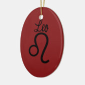 Leo Zodiac Keramisch Ornament (Links)
