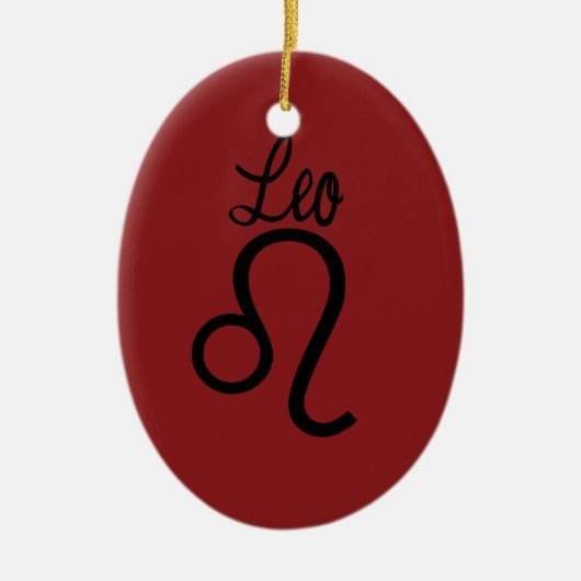 Leo Zodiac Keramisch Ornament (Voorkant)