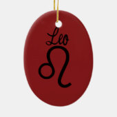 Leo Zodiac Keramisch Ornament (Achterkant)