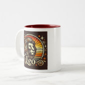 Leo Zodiac Koffie Mok Twee Tonen (Voorkant links)