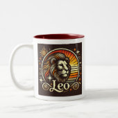 Leo Zodiac Koffie Mok Twee Tonen (Links)