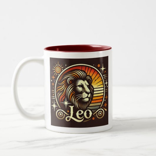 Leo Zodiac Koffie Mok Twee Tonen (Links)