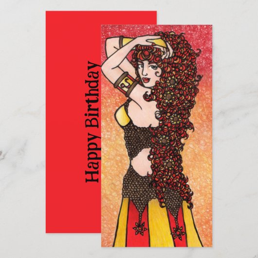 Leo Zodiac Lion Goddess Astrology Leos Symbol Feestdagenkaart (Voorkant / Achterkant)