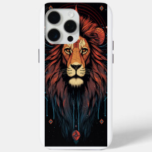 Leo Zodiac Lion grafische print iPhone 15 Pro Max Case