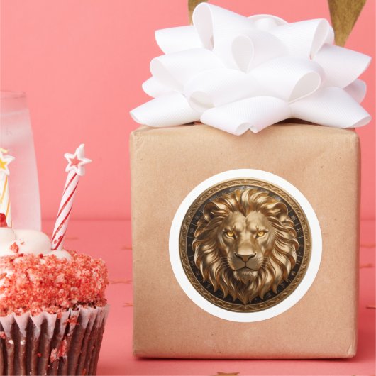 Leo Zodiac Lion  Ronde Sticker (Feest)