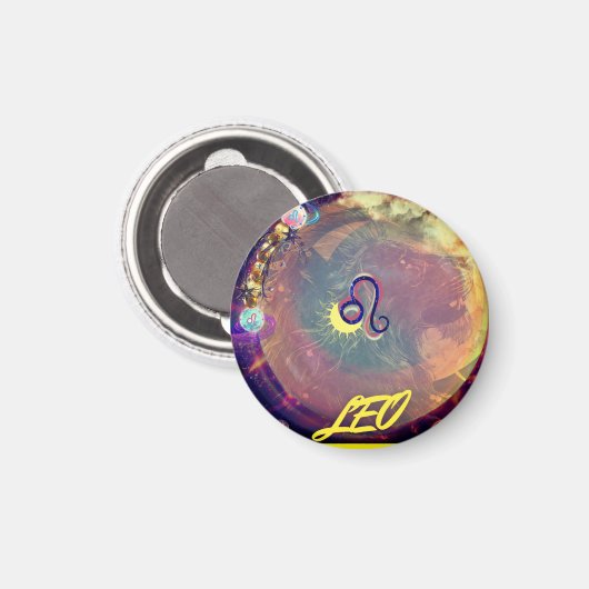 Leo Zodiac Magnet (Voorkant / Achterkant)
