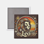 Leo Zodiac Magnet  Design (Voorkant / Achterkant)