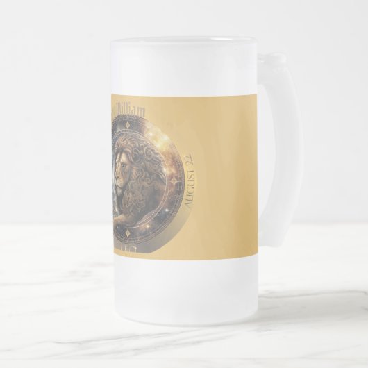 Leo Zodiac Matglas Bierpul (Voorkant rechts)