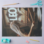 Leo Zodiac Musician Drums Decoupage Tissuepapier (Craft)