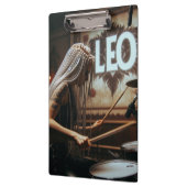 Leo Zodiac Musician Drums Klembord (Links)