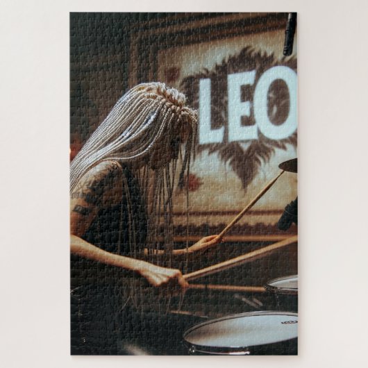 Leo Zodiac Musician Drums Legpuzzel (Verticaal)