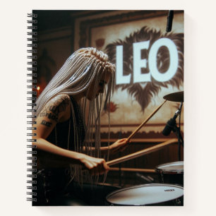 Leo Zodiac Musician Drums Notitieboek