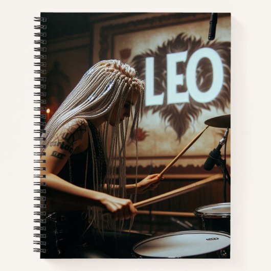Leo Zodiac Musician Drums Notitieboek (Voorkant)