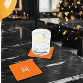 Leo zodiac - neon sinaasappel kartonnen onderzetters