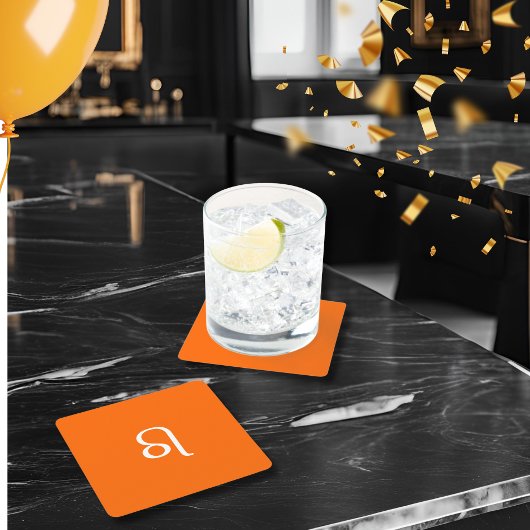 Leo zodiac - neon sinaasappel kartonnen onderzetters