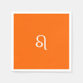 Leo zodiac - neon sinaasappel servet (Voorkant)