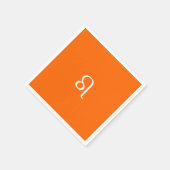 Leo zodiac - neon sinaasappel servet (Hoek)