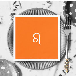 Leo zodiac - neon sinaasappel servet