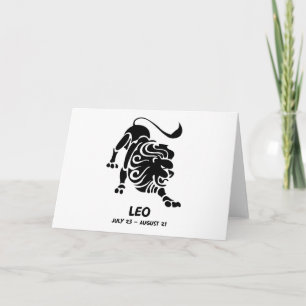 Leo Zodiac-notecards Kaart