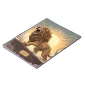 Leo Zodiac Notitieboek – Roaring Sunlit Lion (Linkerzijde)