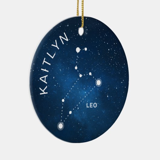 Leo Zodiac Ornament Gepersonaliseerde Zodiac Gift (Rechts)