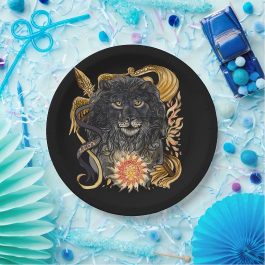 Leo~zodiac Papieren Bordje (Feest)