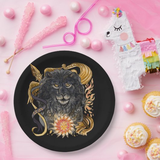 Leo~zodiac Papieren Bordje (Feest)