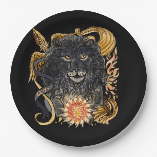 Leo~zodiac Papieren Bordje (Voorkant)