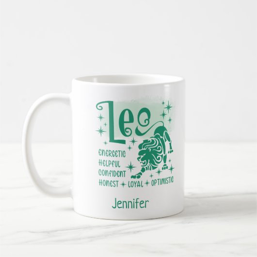Leo Zodiac Personalized Traits Horoscope Koffiemok (Links)