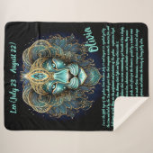 Leo Zodiac – Radiant Strength and Solar Majesty Sherpa Deken (Voorkant (horizontaal))