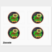 leo zodiac rechthoekige sticker (Vel)
