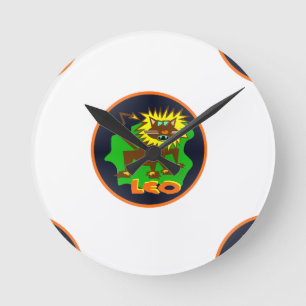 leo zodiac ronde klok